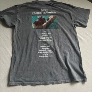 Gray Graphic T-Shirt with Text and Image